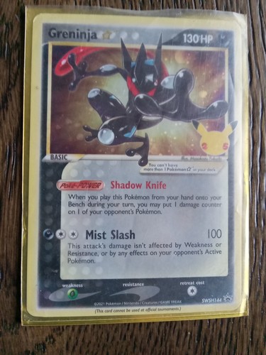 ポケモンカード Greninja 130HP 2枚セットプロモ Greninja Gold Star RARE Holo Promo SWSH144 Celebrations