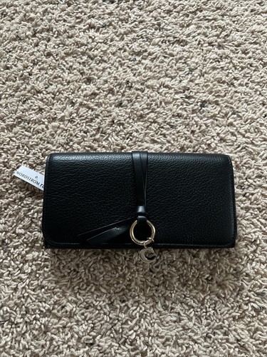 Chloe Alphabet Wallet with Flap Black Leather Retail $710 | eBay