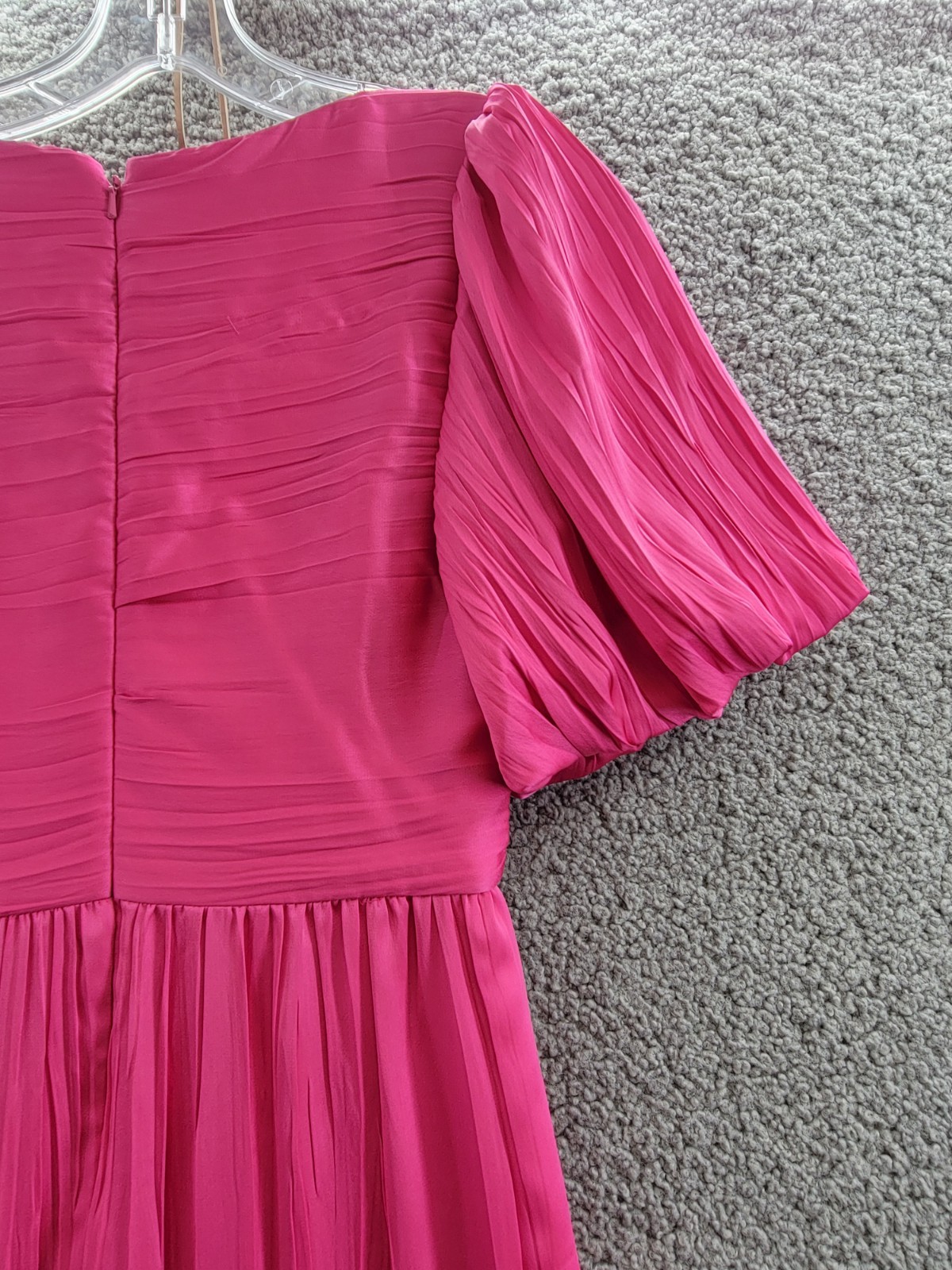 AQUA Formal Pleated Cutout A-Line Dress Women's 0 Pink Back Zipper Closure - Picture 17 of 19