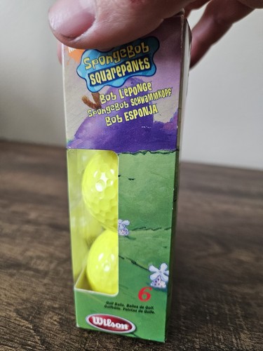 6 Wilson SpongeBob SquarePants Yellow Novelty Golf Balls   Nickelodeon 2006