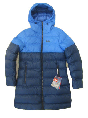 NEW HELLY HANSEN WOMENS ACTIVE PUFFY PARKA MEDIUM COLOR OCEAN BLUE MSRP $250