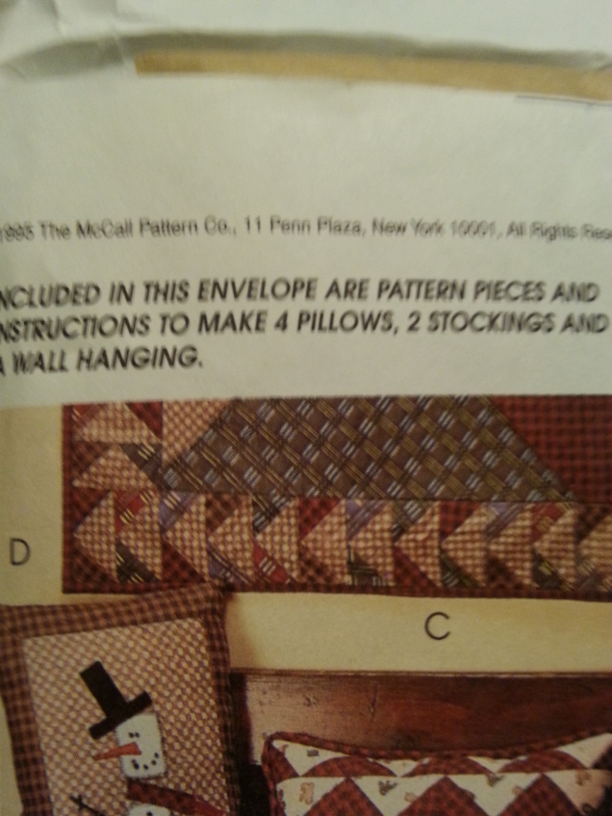 1995 McCall's Crafts Sewing Pattern American Tradition style