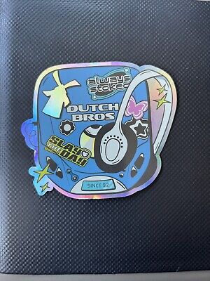 NEW AUGUST 2023 DUTCH BROS STICKER CD player Holographic