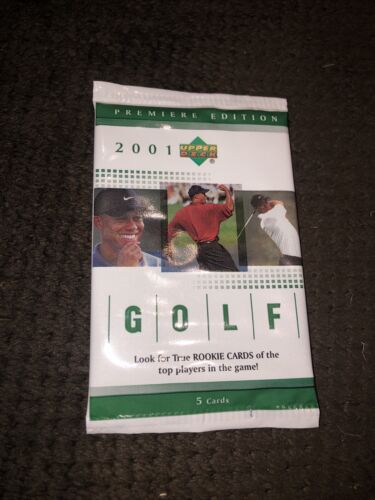 2001 UPPER DECK GOLF PREMIER EDITION SEALED GOLF PACK Tiger 2001 UPPER DECK GOLF PREMIER EDITION SEALED GOLF PACK Tiger
