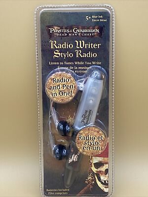 Pirates of the Caribbean Radio Writer PEN & FM RADIO IN ONE 2006 Disney Earbuds
