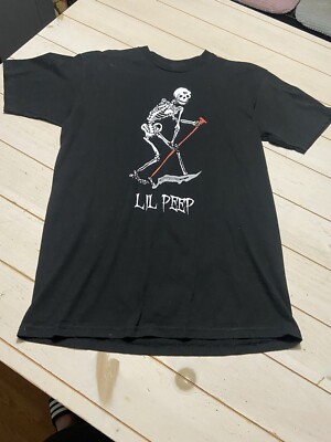 Lil Peep Schemaposse Black Grim Reaper T Shirt Mens Medium Official Merch Rap