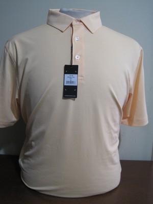 Straight Down Sullivan Mens Canary Yelow Medium Golf Polo Shirt NEW NWT