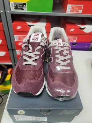  New Balance 574 EVM '' BURGUNDY '' SIZE 9.5 NEW IN HAND 