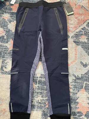 New Designer Mens Blanc Noir Blocking Jogger Pants Indigo Large $129