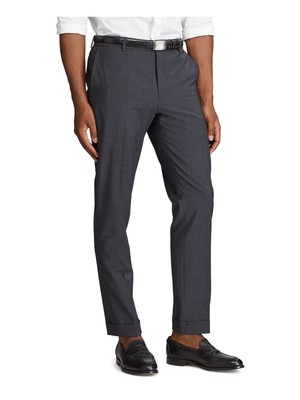 

POLO RALPH LAUREN Mens Navy Flat Front, Брюки 36W\33L, 715794171002