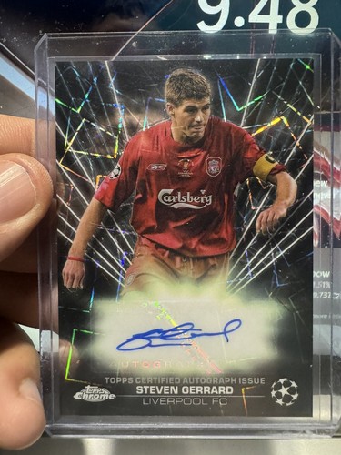 2023-24 Topps Chrome UEFA Black Lazer Auto Steven Gerrard