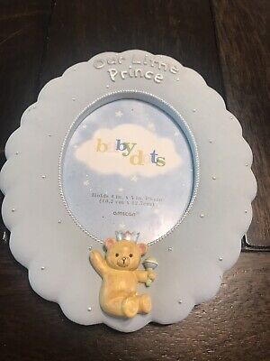 Amscan Baby Dots Our Little Prince Picture Frame For 4 in x 5 in Photo