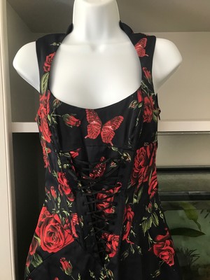 安心追跡【KAREN MILLEN】バットウィングスリーブVネックドレス 総レース金糸裾シースルー七分袖マーメイドミディアム/山崎