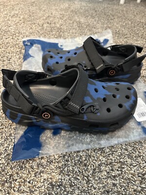 Post Malone X Crocs Duet Max Clog Blue Black 206542-001 Size M10/W12 Brand New