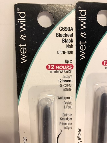 5 MEGALAST WET N WILD EYELINERS BLACKEST BLACK C690A NEW RETRACTABLE