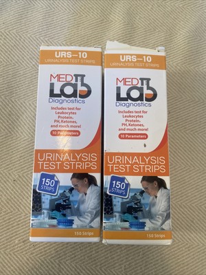 (2) 10 Parameter Urine Test Strips for Urinalysis for CKD, Liver, Kidneys - 300c