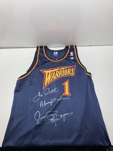 Vintage Muggsy Bogues #1 Signed Champion Golden State Warriors