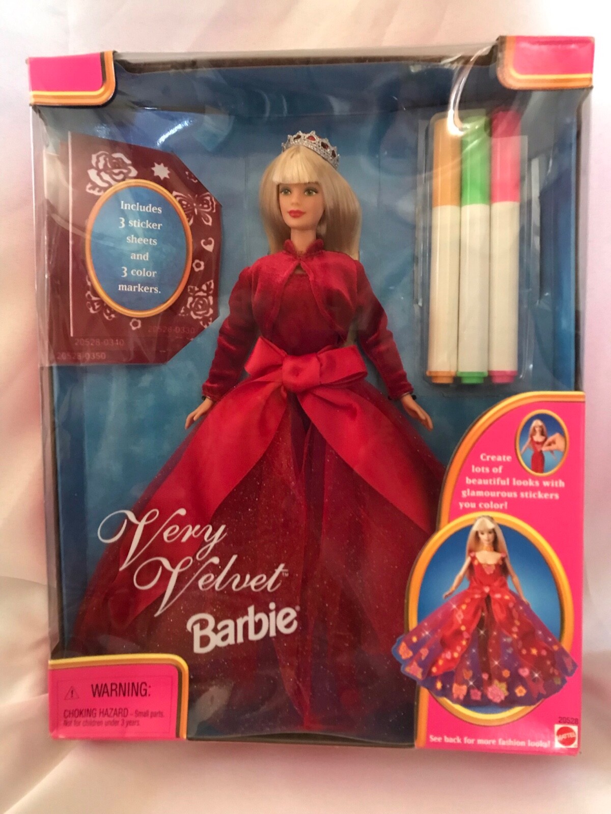 Very Velvet Barbie with crown and red velvet dress | eBay