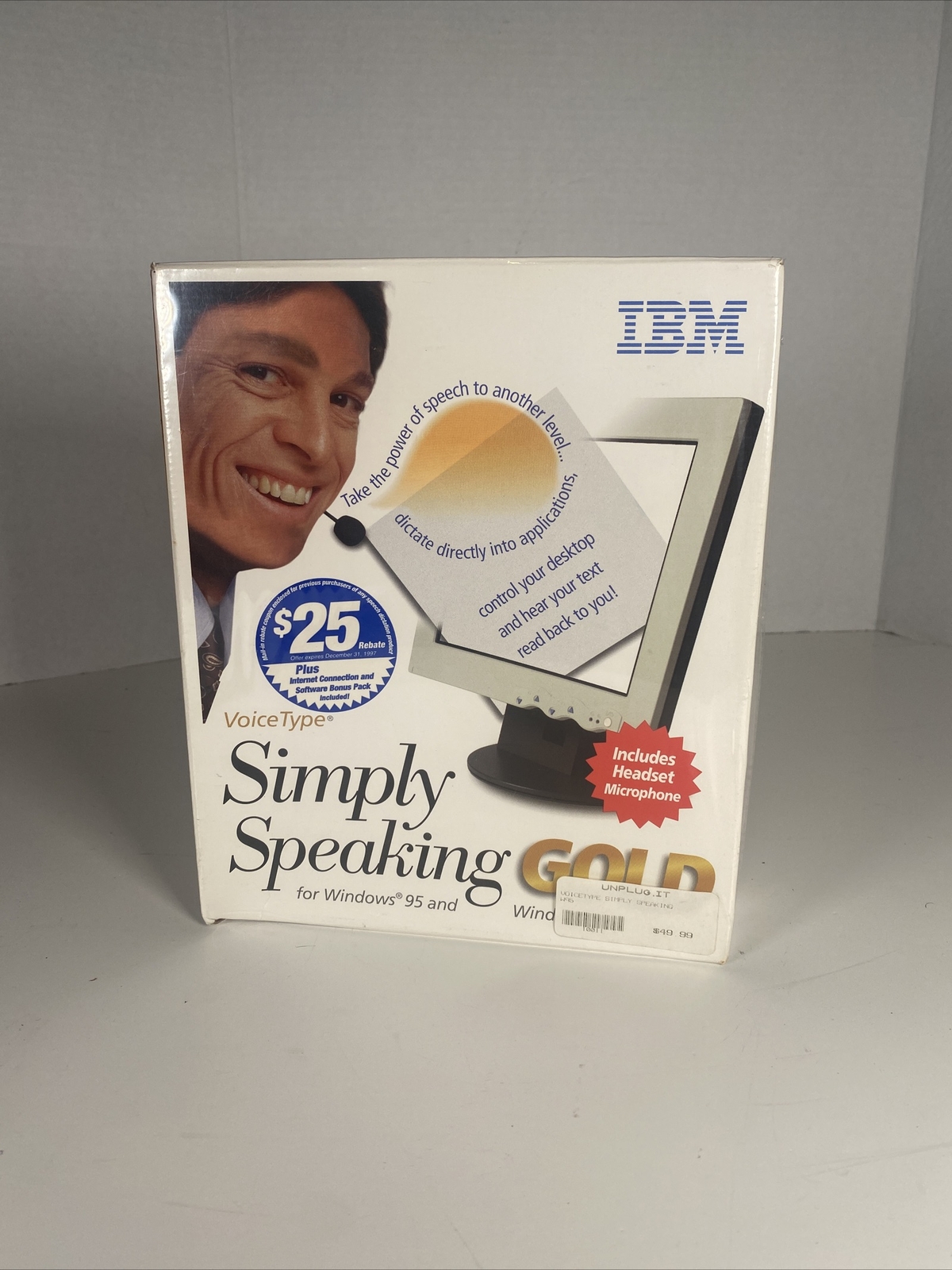 IBM Voice Type Simply Speaking Gold For Windows 95 & NT - New & Sealed