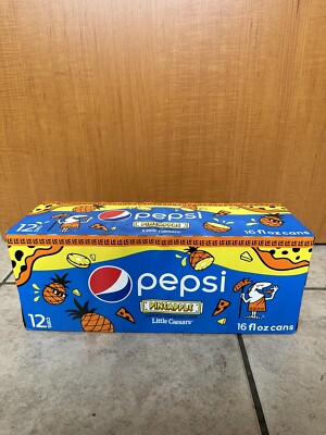  Pepsi Pineapple Little Caesars  Limited Edition 12 Pack, 16oz cans  RARE