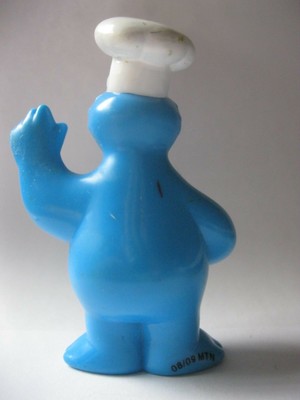 COOKIE MONSTER stamped MATTEL solid plastic SESAME STREET figurine about 3.25