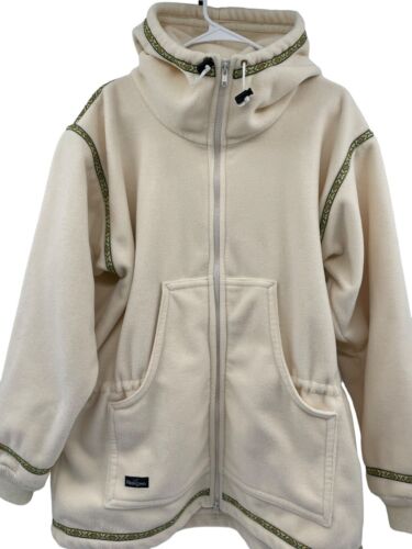 Wintergreen Northern Wear Ely Fleece Jacket Anorak Ivory Women’s Size L Polartec - Picture 3 of 12