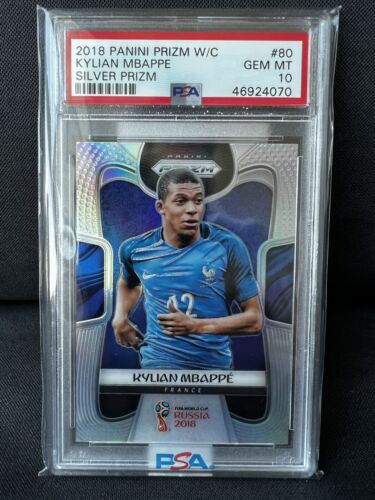 2018 Panini Prizm World Cup #80 Kylian Mbappe RC rookie card 2018 Panini Prizm World Cup #80 Kylian Mbappe RC rookie card