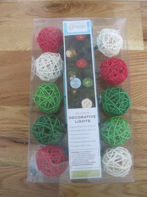 Wicker Christmas Tree Ball Lights Home Collection Indoor Outdoor Target NIP
