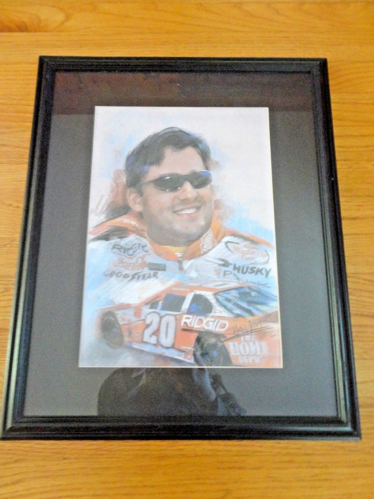 TONY STEWART FRAMED PICTURE PORTRAIT DRAWING #20 18
