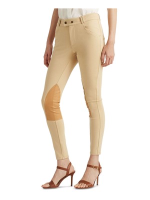 

LAUREN RALPH LAUREN Женские бежевые узкие брюки на молнии с карманами, Бежевый, 200861527001