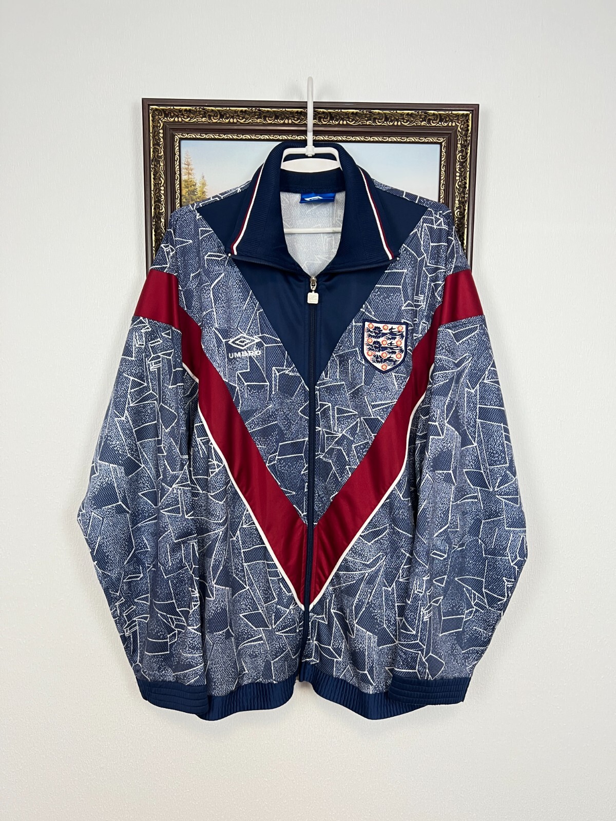 Vintage 90's Umbro England Football Jacket Soccer Track Top