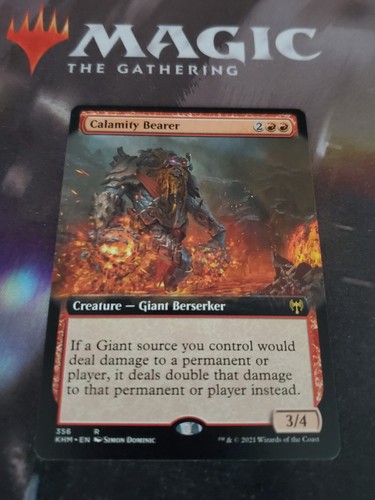 Calamity Bearer 2x FOIL KHM MTG Kaldheim Rare MINT red Calamity Bearer 2x FOIL KHM MTG Kaldheim Rare MINT red