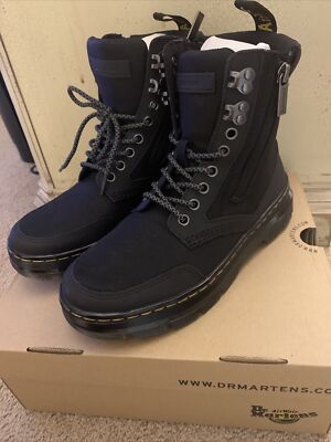 Dr Martens Combs Zip Tech X-Tough Unisex Ajax Black Utility Boots Sz. US M-6 W-7