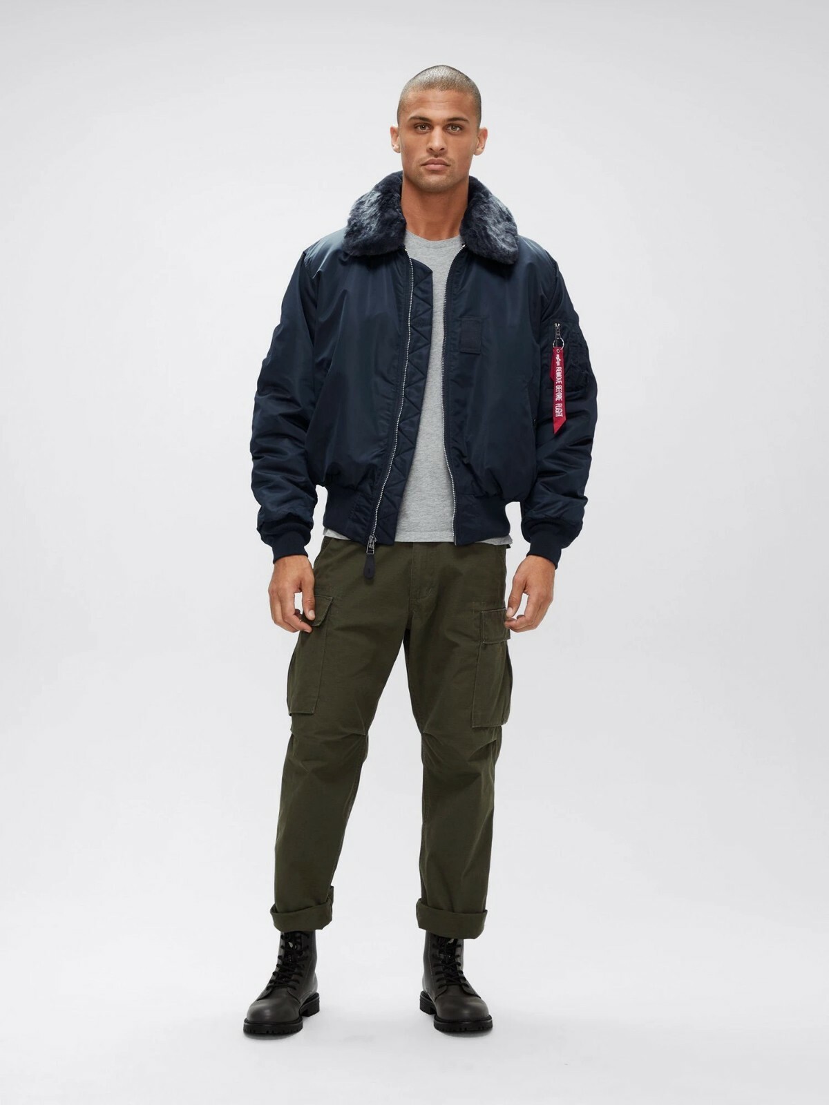 ALPHA INDUSTRIES B-15 FLIGHT JACKET/BOMBER NYLON B15 ALPHA INDUSTRIES B-15 FLIGHT JACKET/BOMBER NYLON B15