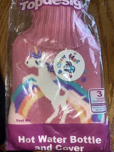 UNICORN HOT WATER BOTTLE AND COVER NEW!