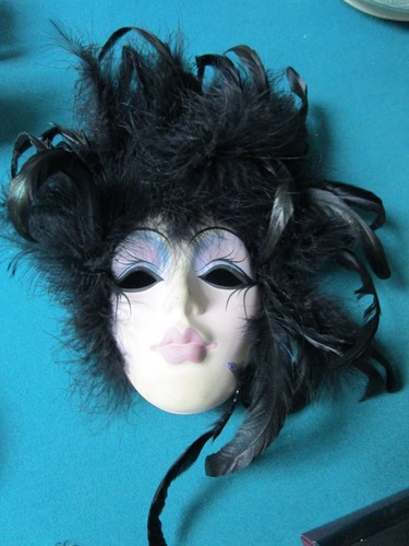 CRESCENT MOON NEW ORLEANS STUDIOS CARNIVAL MASK 7" OVERALL 12"[*MAIN]