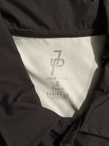 Jake Paul Fanjoy Co. Men’s Black Lightweight Windbreaker Jacket Size Small. New.