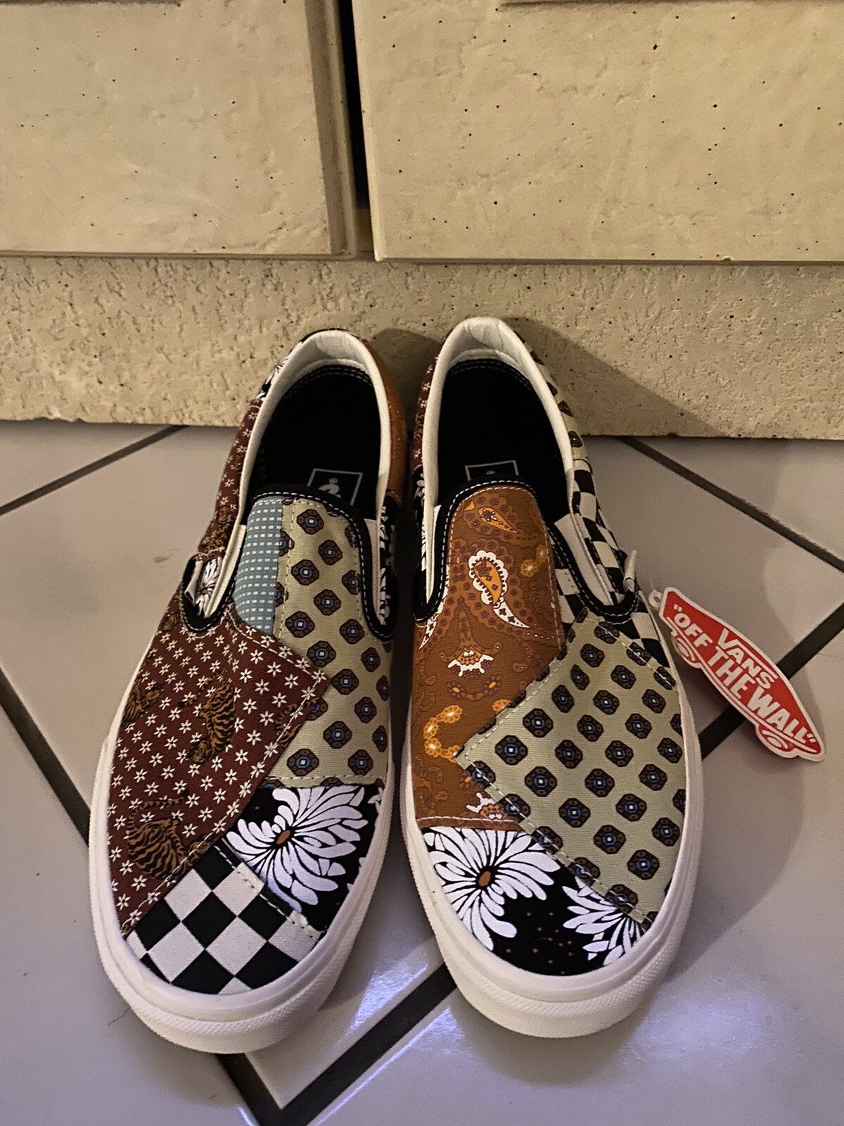 Rare VANS Meadow Tiger Patchwork Easter 