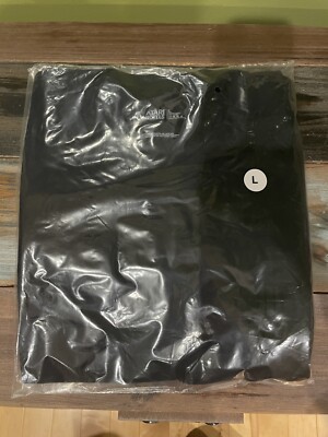 New Defunct Atari Hotels Official Black on Black Graphic Logo Tee Shirt L Large