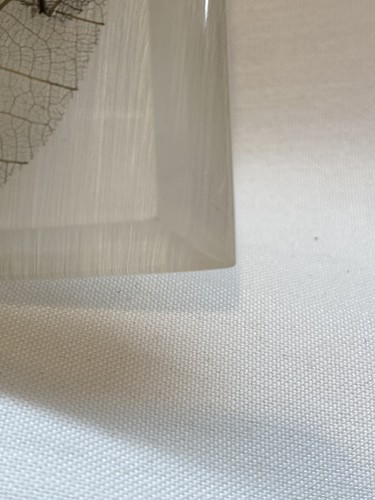 Brown Leaves Picture Frame Hand Cast Resin Thailand 6X6 /3X3 CBS Designs Vintage