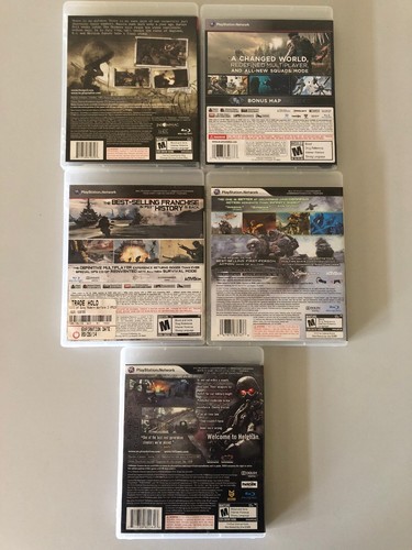 5 Playstation 3 (PS3) Game lot COD Killzone 2 Resistance Modern Warfare 2 MW3