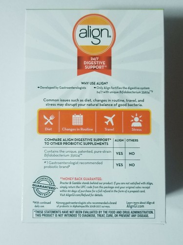 Align Probiotic Supplement 49 Pack New - Exp 04/2020 - 24/7 Digestive Support