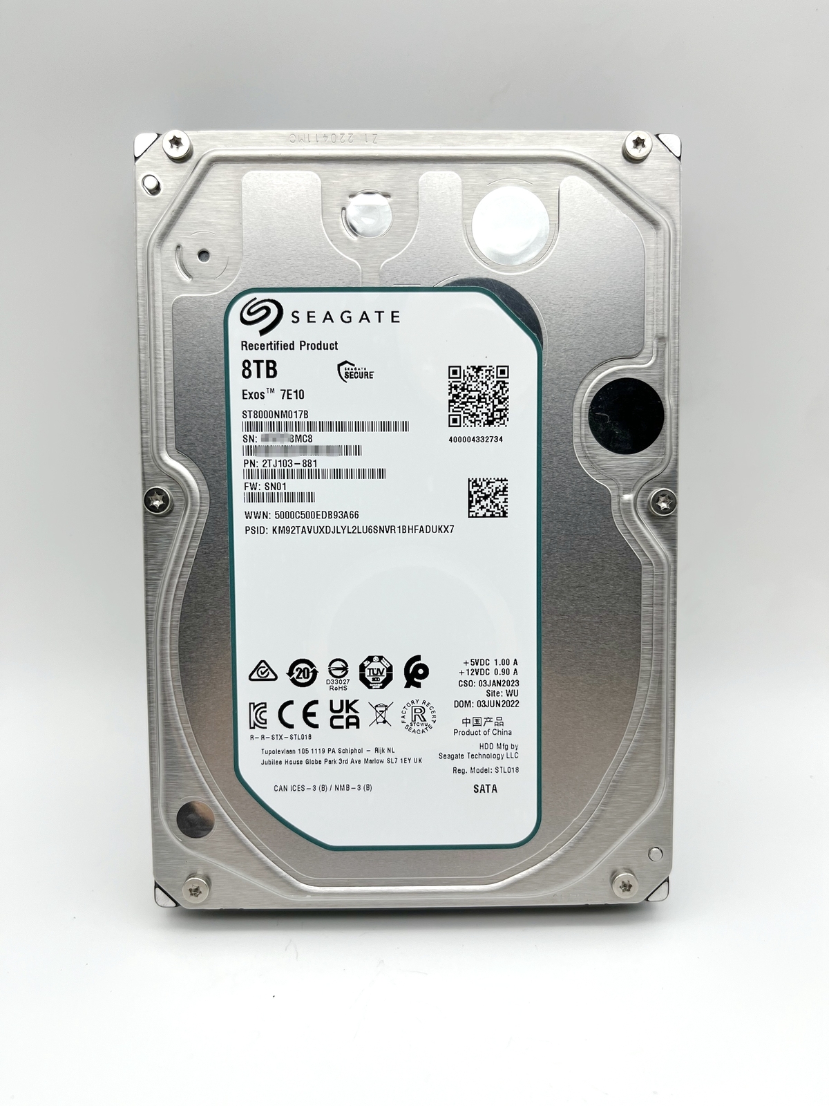 ST8000NM017B Seagate Exos 7E10 8TB 3.5 256M Enterprise ST8000NM017B Seagate Exos 7E10 8TB 3.5 256M Enterprise