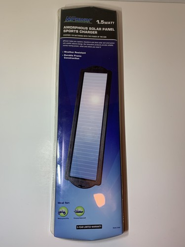 12v Solar panel battery charger. 1.5watt. Boats, atv, motorcycle, trickle charge