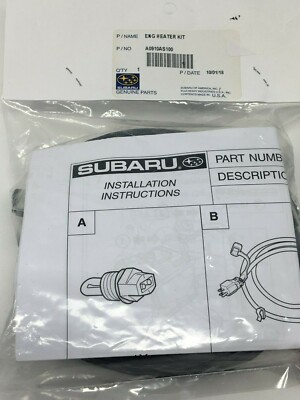 2004-2014 Subaru Engine Block Heater Impreza WRX STi Legacy OEM A0910AS100 NEW