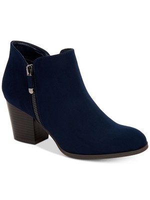 

COMPANY Женские темно-синие ботильоны с насечками по бокам Masrinaa Almond Block Heel Boots, Navy, MASRINAAF
