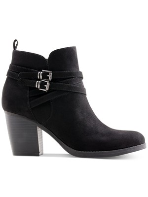 

СТИЛЬ И КОМПАНИЯ Женские черные ботильоны Annjia с круглым носком на блочном каблуке и ремешками, размер 8 м, Черный, 10005326800