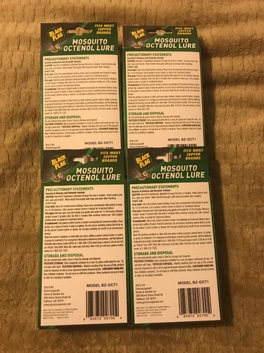Lot of 4 Black Flag Mosquito Octenol Lure Fits Most Bug Zapper Brands