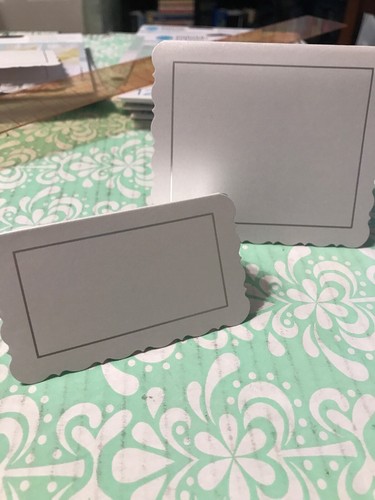 Martha Stewart Wedding New Packages Table Die Cut Place Cards Silver Foil Large