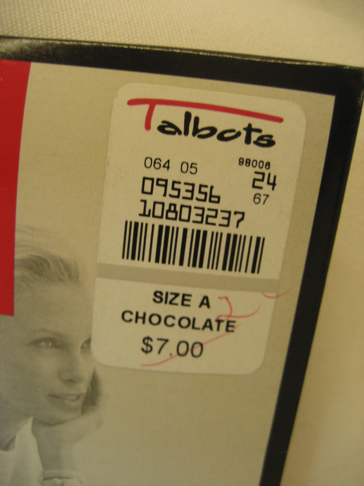 NIB TALBOTS SILKY SHEER CONTROL TOP SANDALTOE PANTYHOSE HOSIERY CHOCOLATE SIZE A